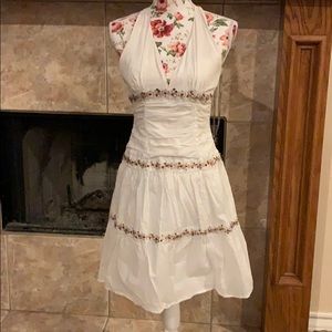 White halter dress